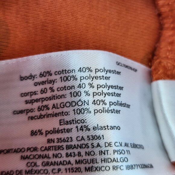 Carter's Orange Polka Dot Tulle Leggings Girls 12 Month Halloween Pants - Picture 4 of 4